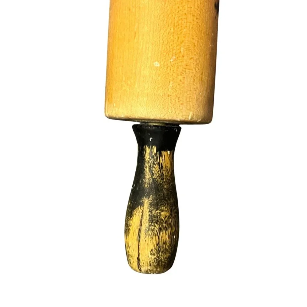 Vintage Wooden Rolling Pin Farmhouse Kitchen Decor Used